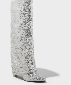 A New Day Women's Abba Sequin Foldover Tall Boots