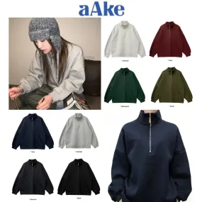 AAKE  |Street Style Long Sleeves Logo Hoodies & Sweatshirts