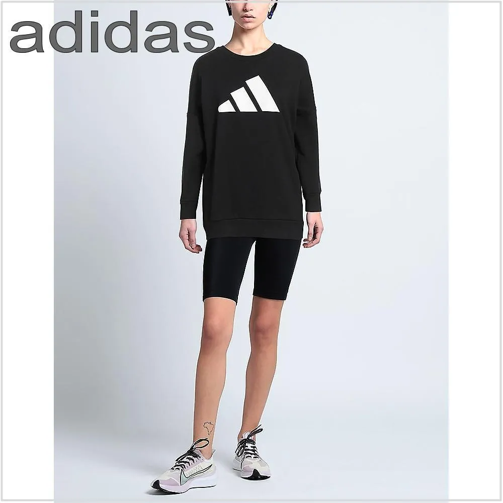 adidas  |Street Style Long Sleeves Logo Hoodies & Sweatshirts