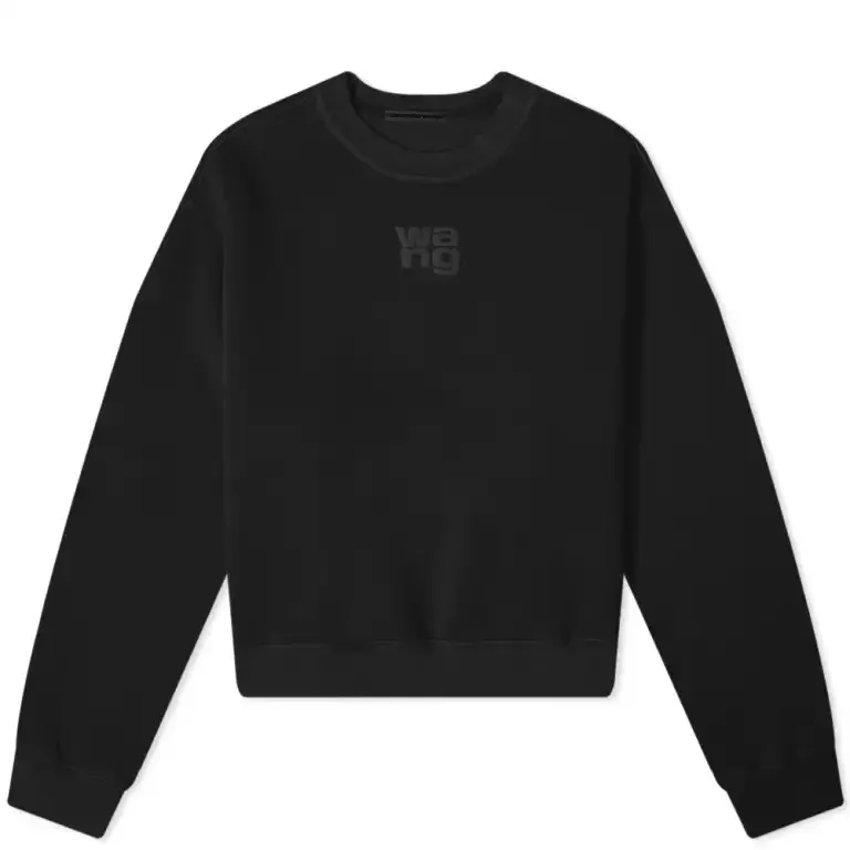 Alexander Wang  |Crew Neck Sweat Long Sleeves Plain Cotton Logo