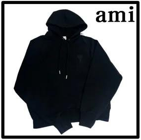 AMI PARIS  |Unisex Street Style Logo Designers Hoodies