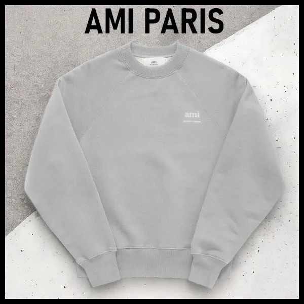 AMI PARIS  |Unisex Street Style Logo Hoodies & Sweatshirts