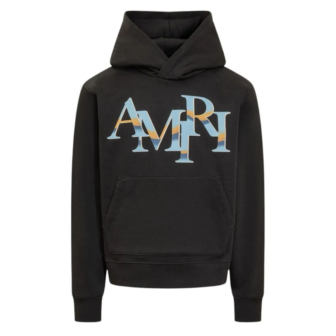 AMIRI  |Street Style Long Sleeves Plain Cotton Logo Hoodies