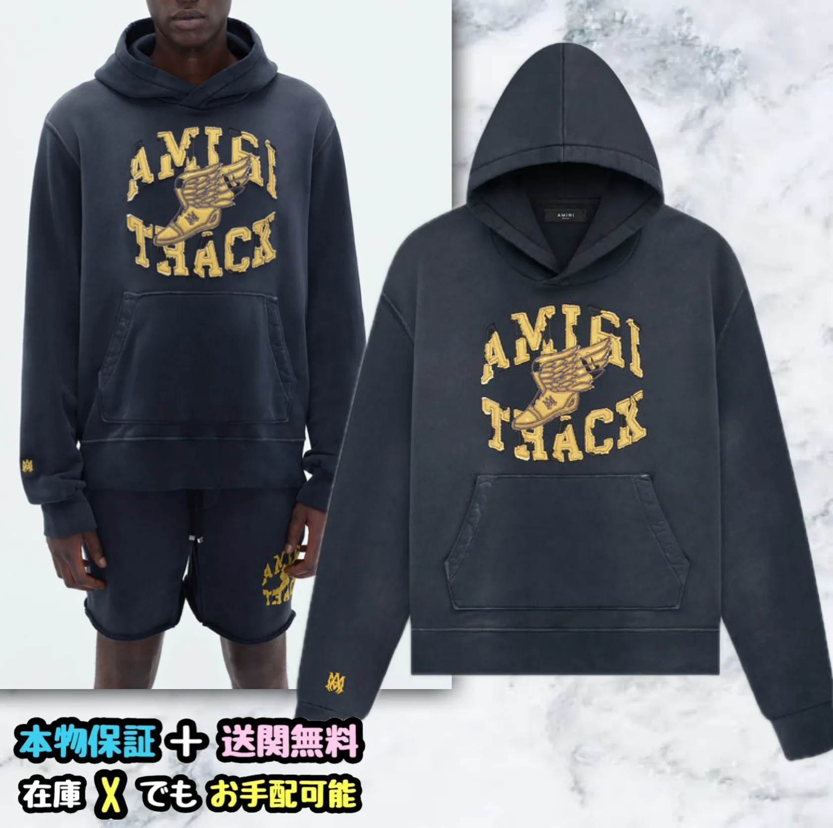 AMIRI  |Unisex Street Style Logo Skater Style Hoodies