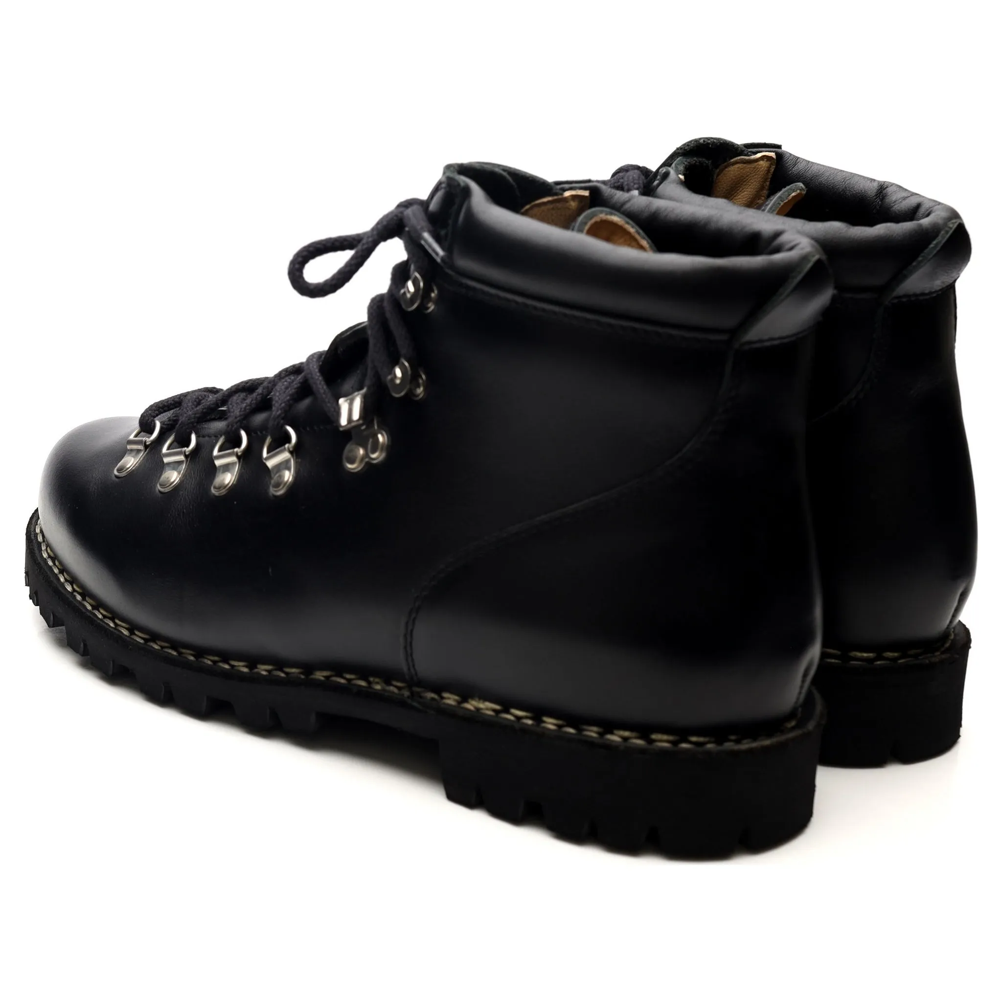 'Avoriaz' Black Leather Hiker Boots UK 10