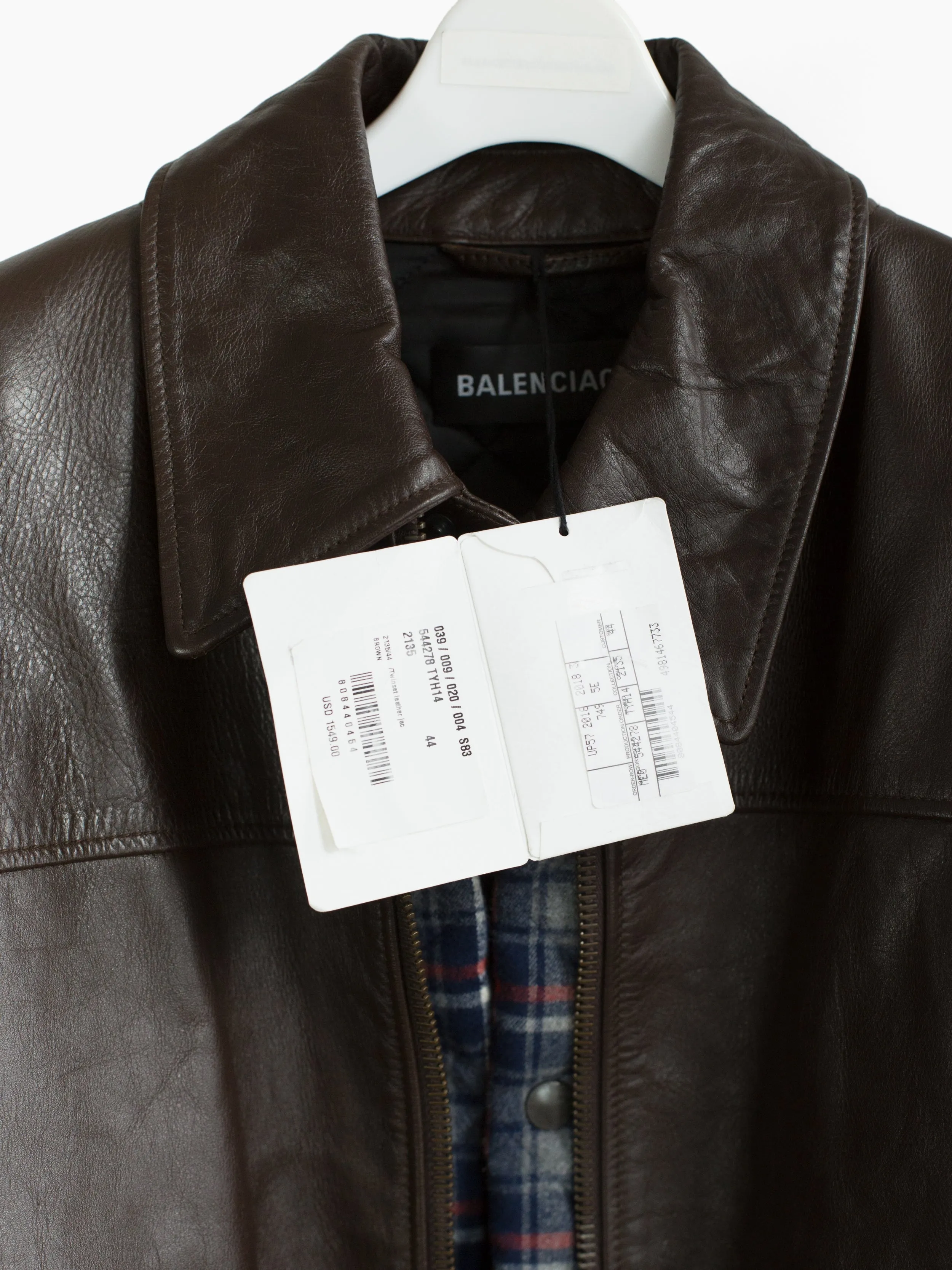 Balenciaga AW18 Twinset Leather Jacket