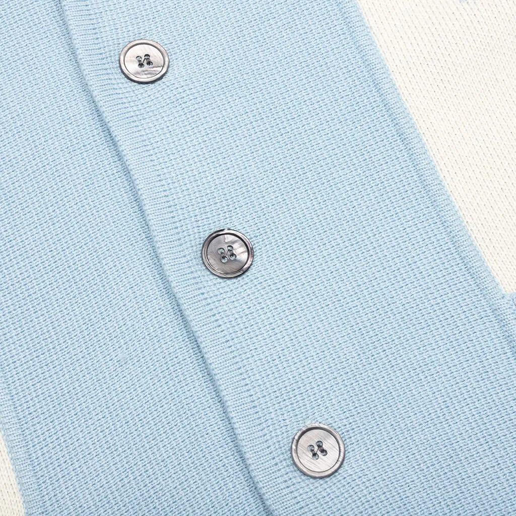 Banco Knit Shirt - Stone Blue/Ivory