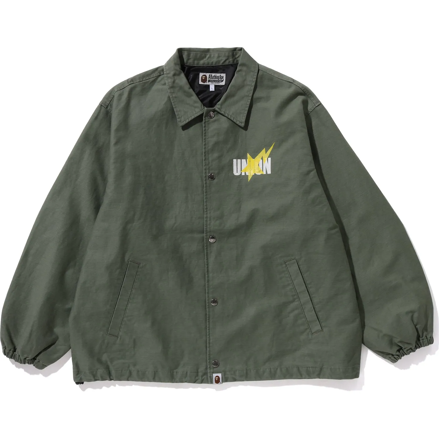 BAPE X UNION PIGMENT DYED COACH JACKET MENS