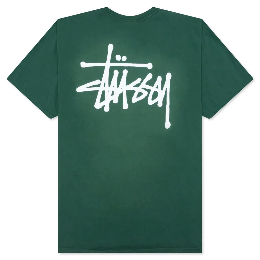 Basic Stussy Pigment Dyed Tee - Forest