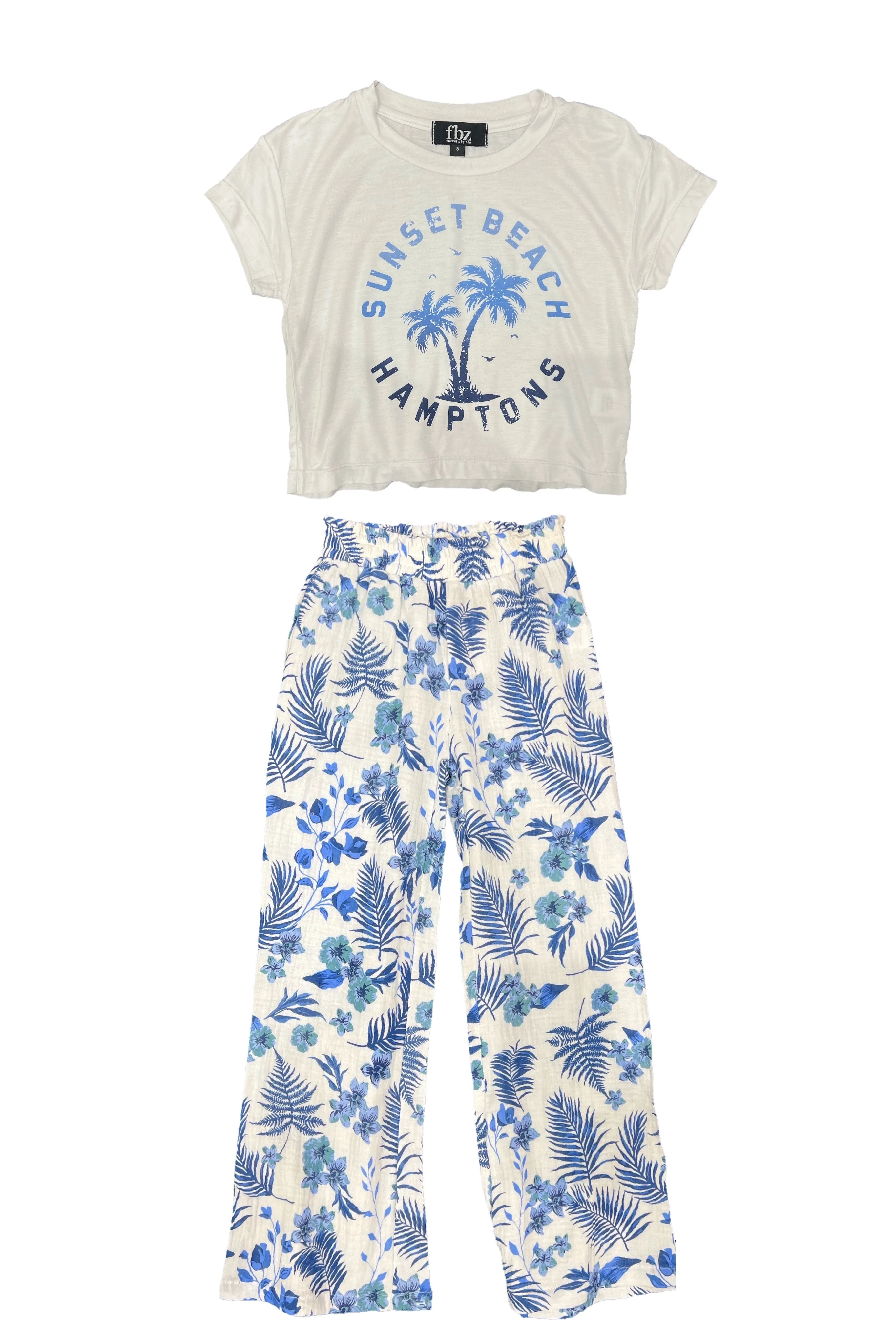 Blue Hawaiian Gauze Pants