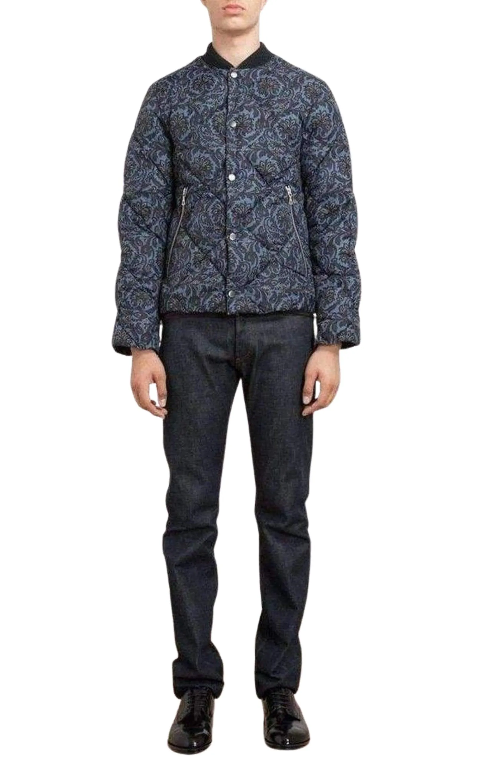 Blue Paisley Quilted Jacket