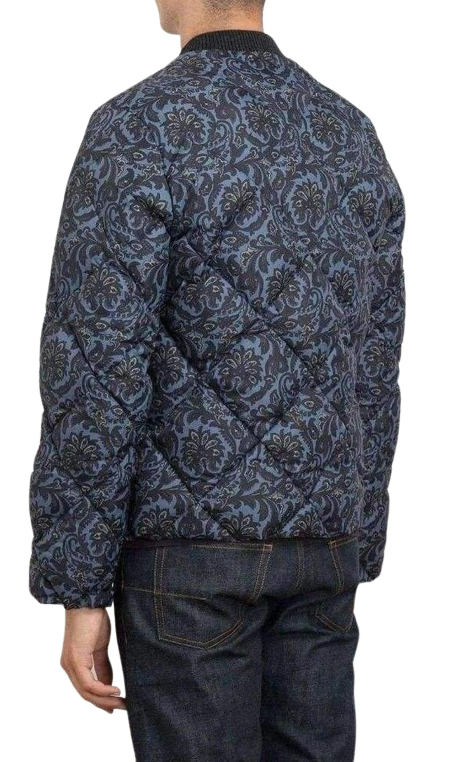 Blue Paisley Quilted Jacket