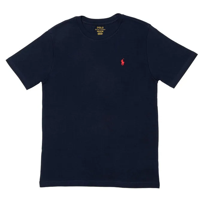 BOY T-SHIRT WITH LOGO EMBROIDERED Kid Navy