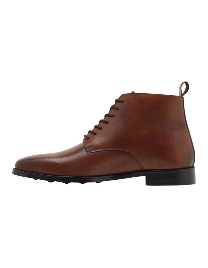 Bradbury Leather Derby Boot in Oak Brown