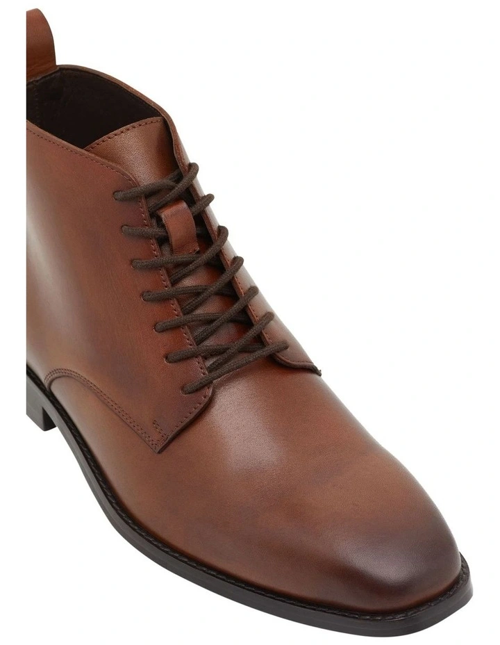 Bradbury Leather Derby Boot in Oak Brown