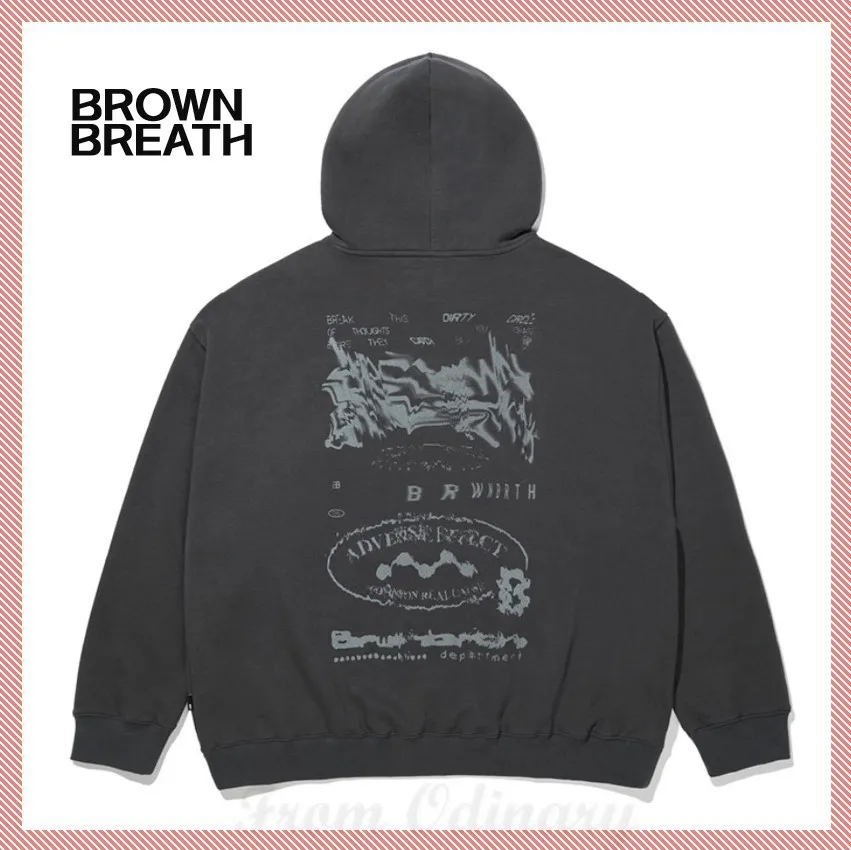 BROWNBREATH  |Unisex Street Style Long Sleeves Logo Hoodies