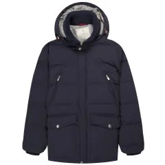 BRUNELLO CUCINELLI Nylon Detachable Hooded Down Jacket Navy