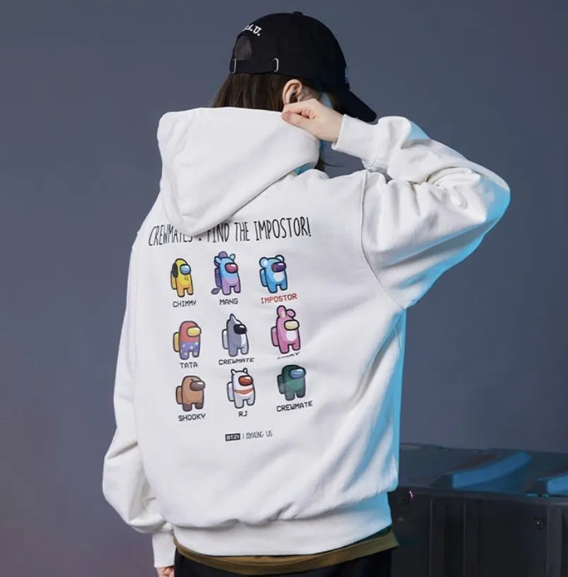 BT21  |Unisex Street Style Cotton Logo Hoodies