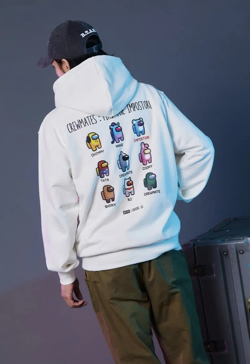 BT21  |Unisex Street Style Cotton Logo Hoodies