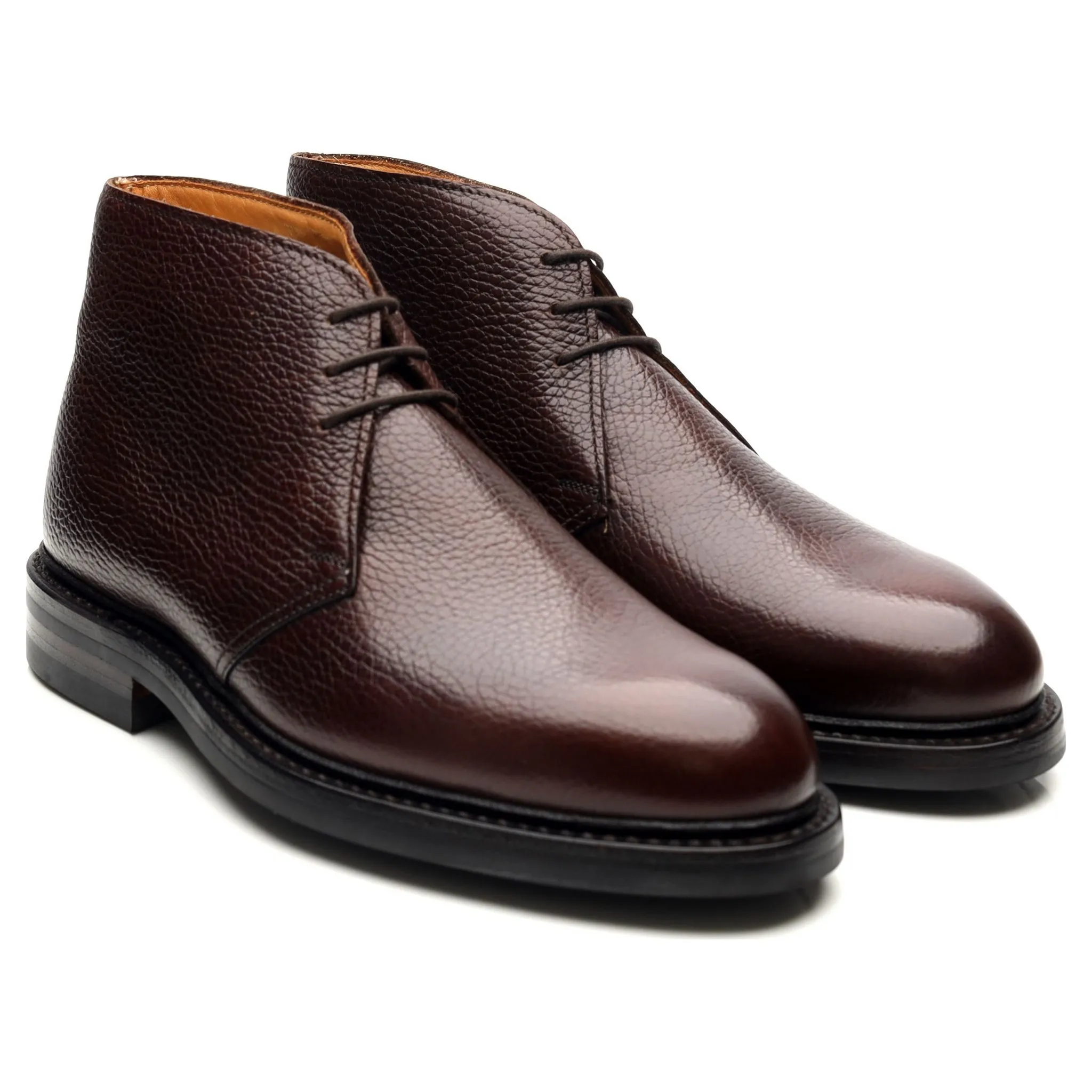 'Chepstow' Dark Brown Leather Chukka Boots UK 6 E