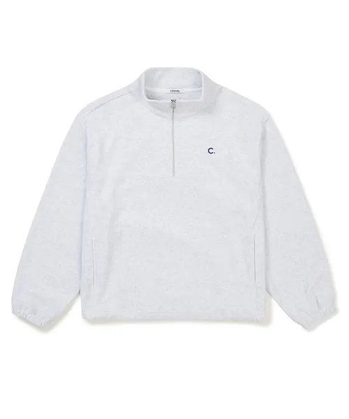 clove  |[Clove]★Terry Half-Zip Sweatshirt