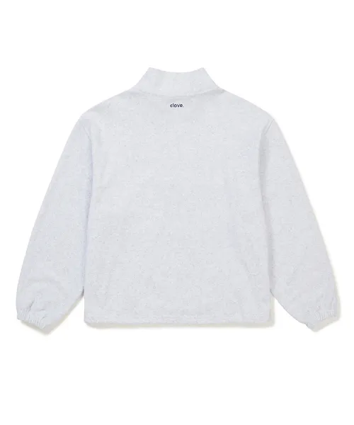 clove  |[Clove]★Terry Half-Zip Sweatshirt