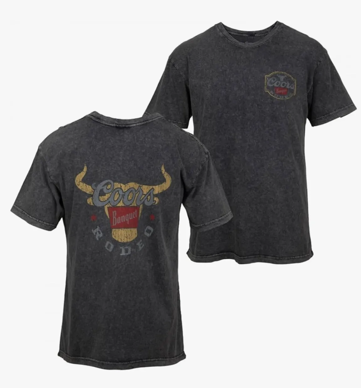 Coors Dust Black Longhorn Rodeo Tee