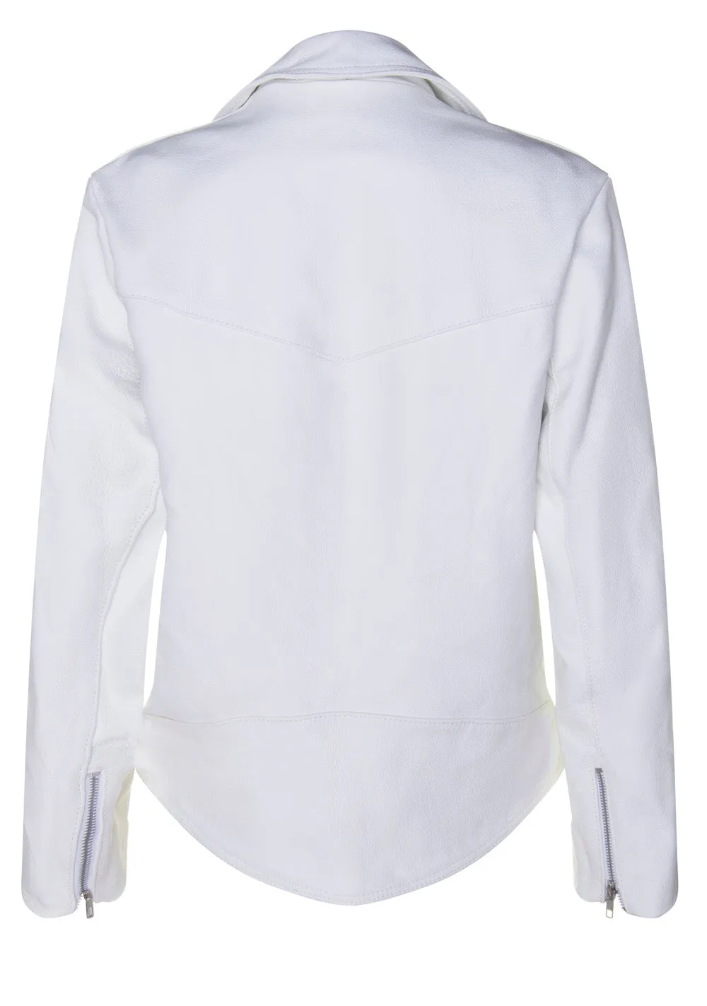 CUSTOM MADE - Ashes to Ashes White Biker Jacket