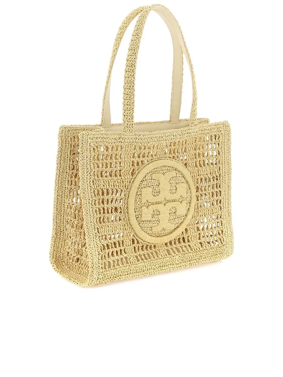 Ella Crochet Raffia Tote Bag