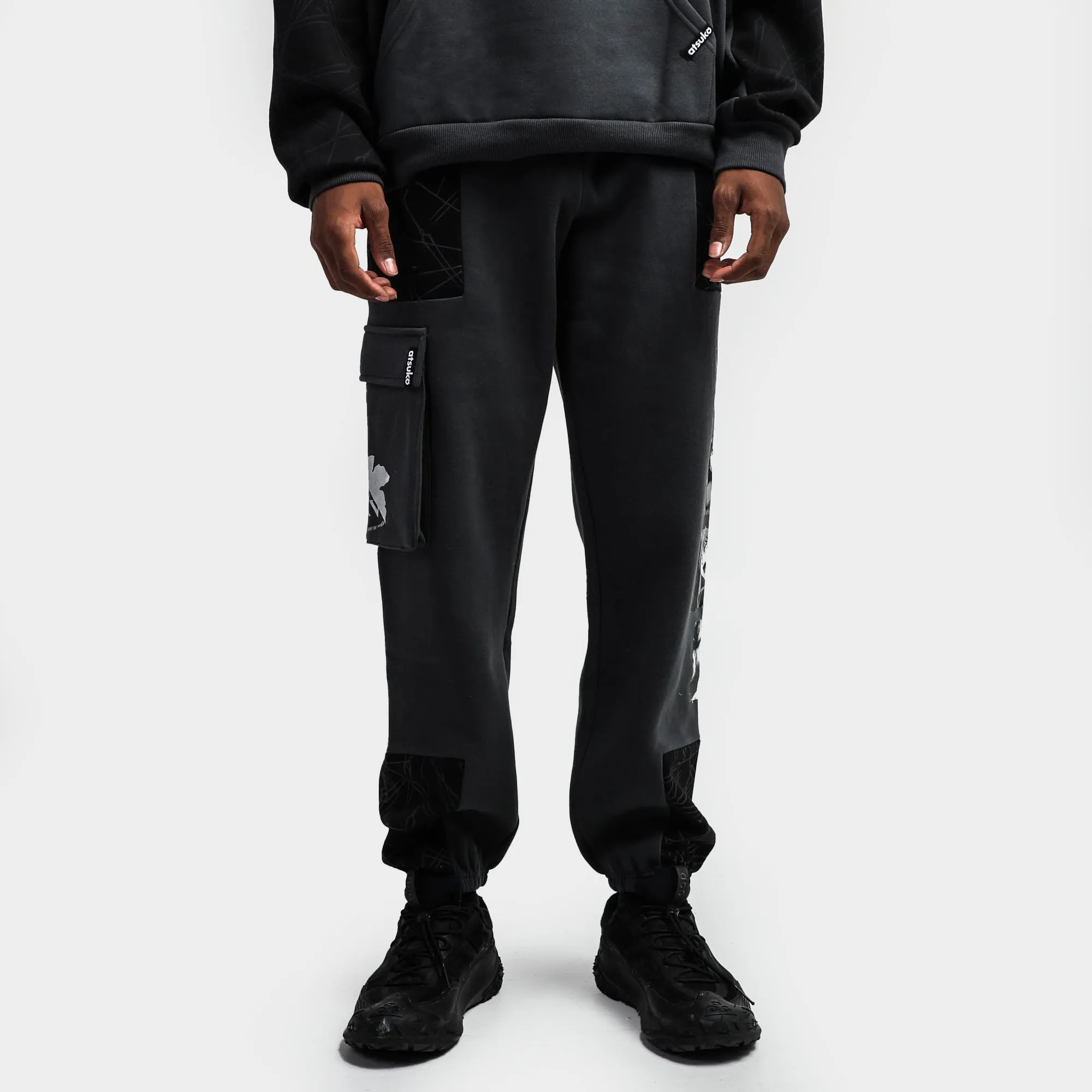 Evangelion Black Cargo Sweatpants