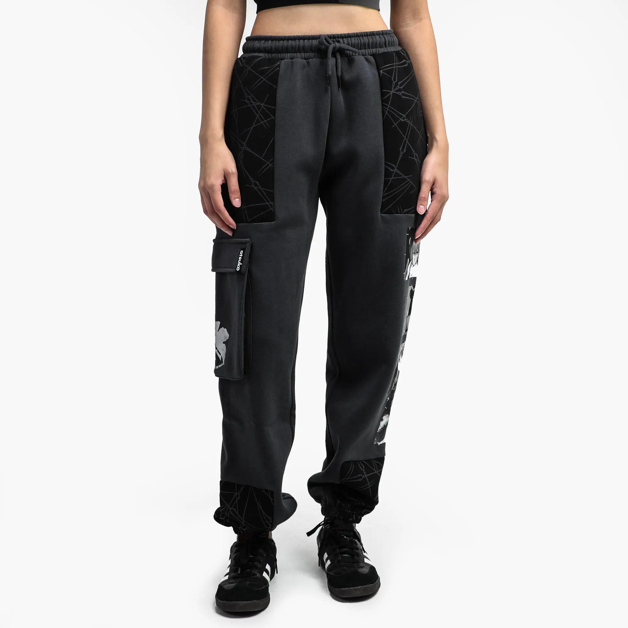 Evangelion Black Cargo Sweatpants