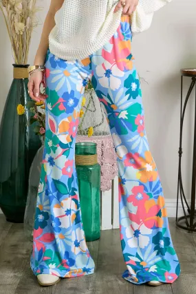 Everlane Easy Boho Pull ON Multi Print Flare Pants