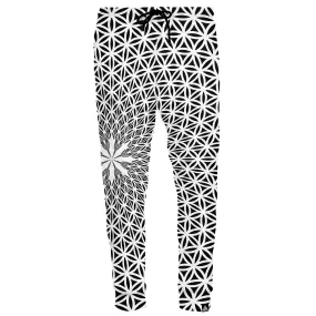 FLOWER OF LIFE WHITE JOGGERS