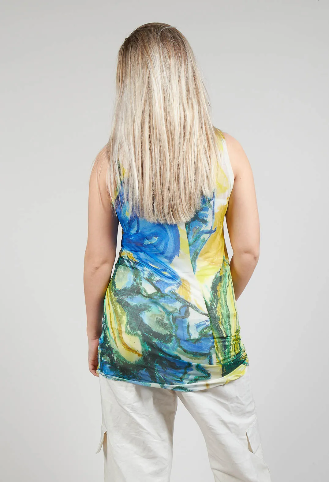 Gathered Vest in Lilly Allover