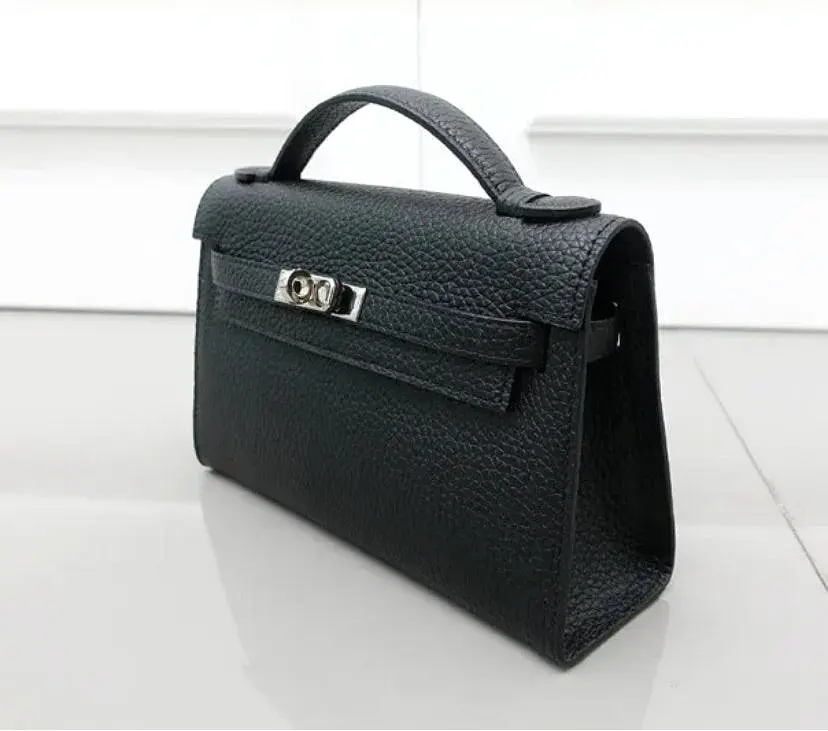 Genuine Leather Black 22 Mini Bag