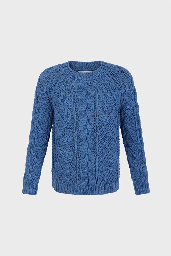 Gerard Darel JORDANA BLUE TWISTED SWEATER