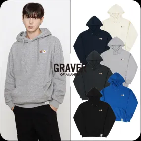 GRAVER  |[GRAVER]★SMALL FLOWER BEAR FACE EMBROIDERY SMILE HOODIE