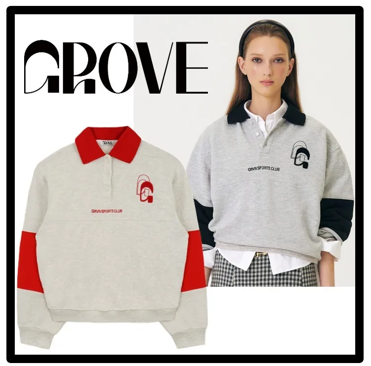 GROVE  |Street Style Logo Hoodies & Sweatshirts