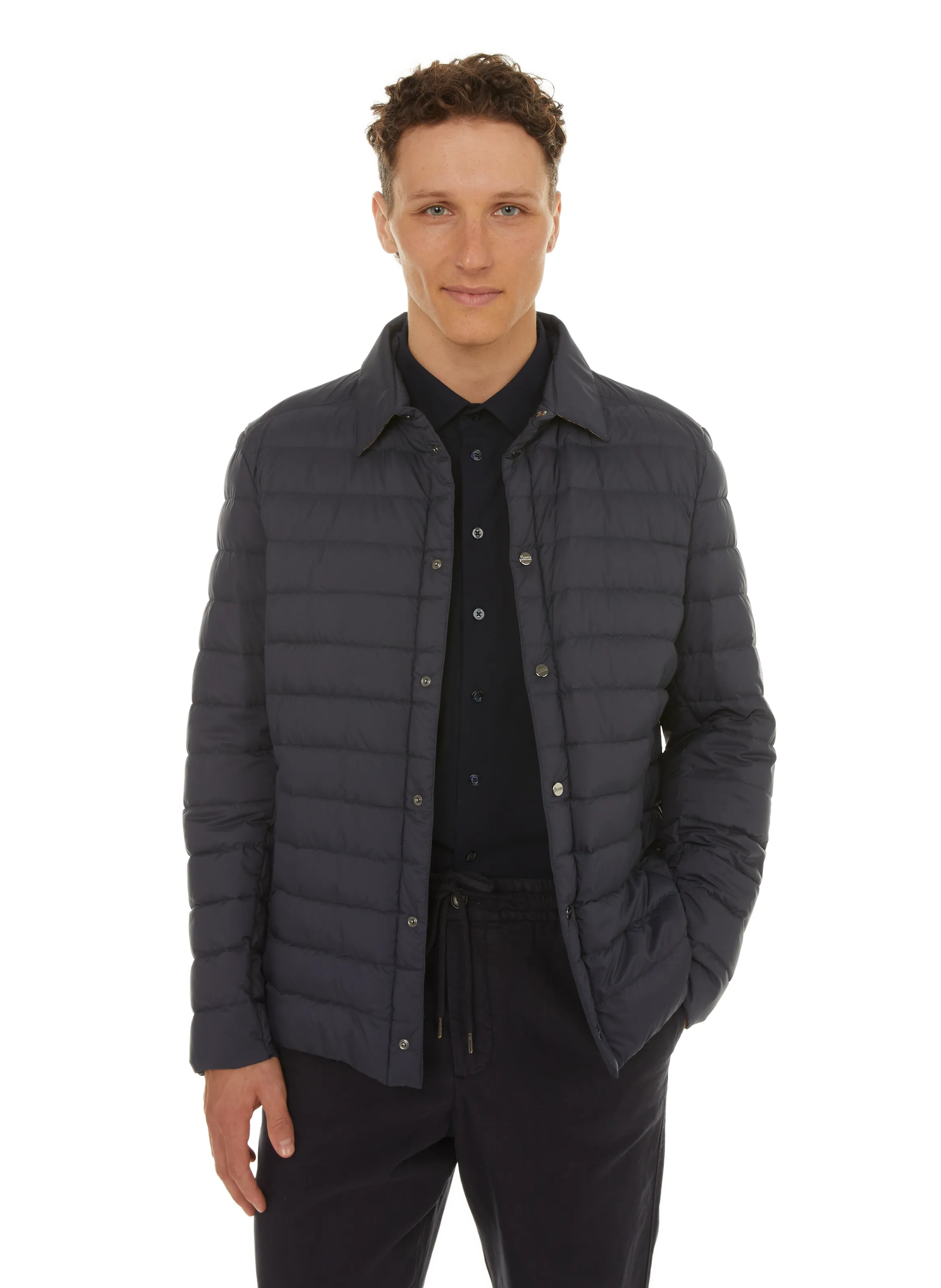 HERNO  Quilted jacket - Blue