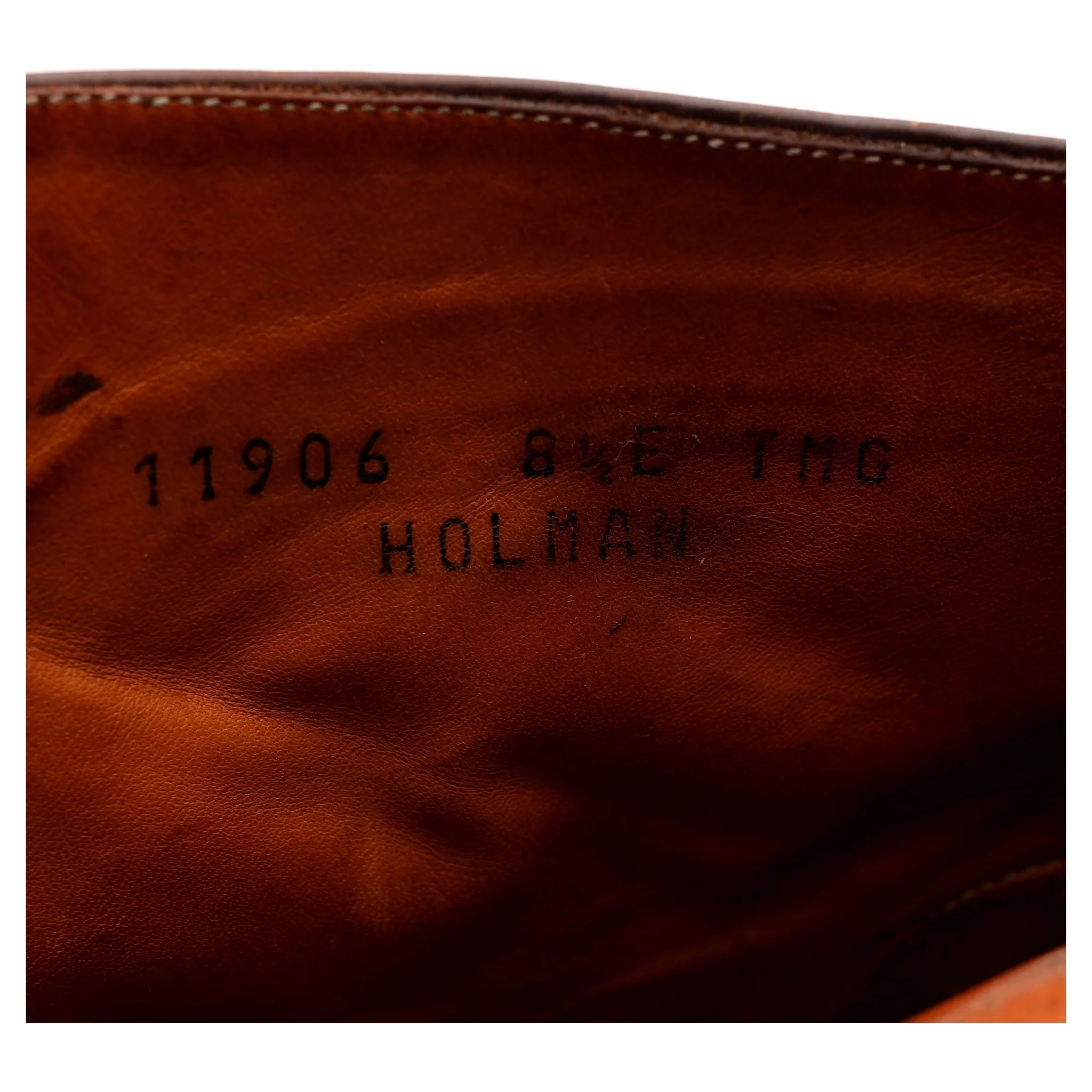 'Holman' Dark Brown Leather Brogue Boots UK 8.5 E