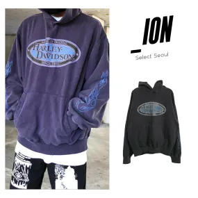 IONSEOUL  |Unisex Street Style Cotton Oversized Logo Hoodies