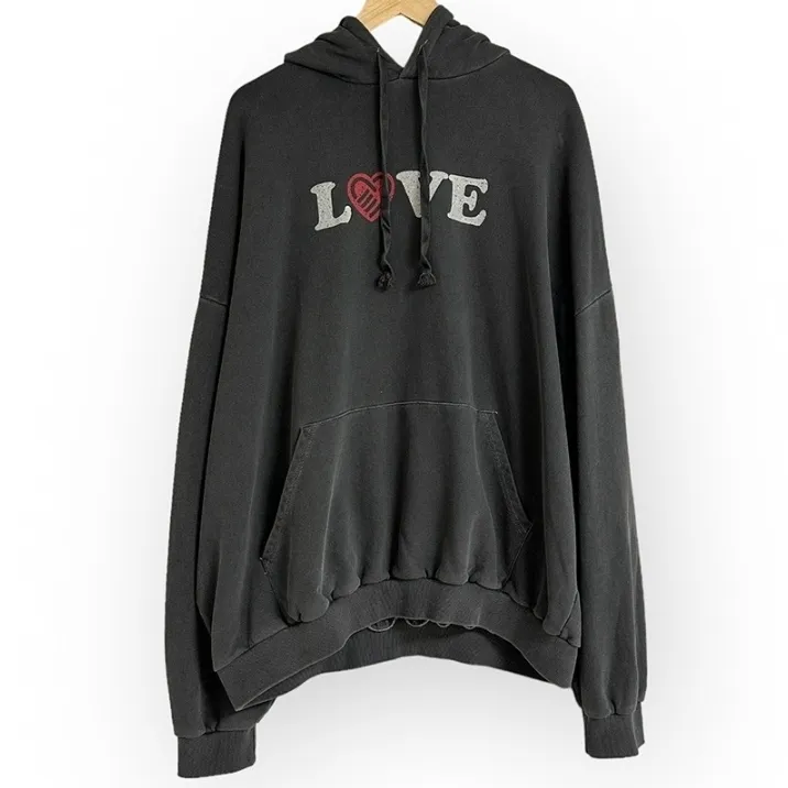 IONSEOUL  |Unisex Street Style Oversized Logo Hoodies