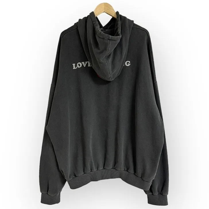 IONSEOUL  |Unisex Street Style Oversized Logo Hoodies