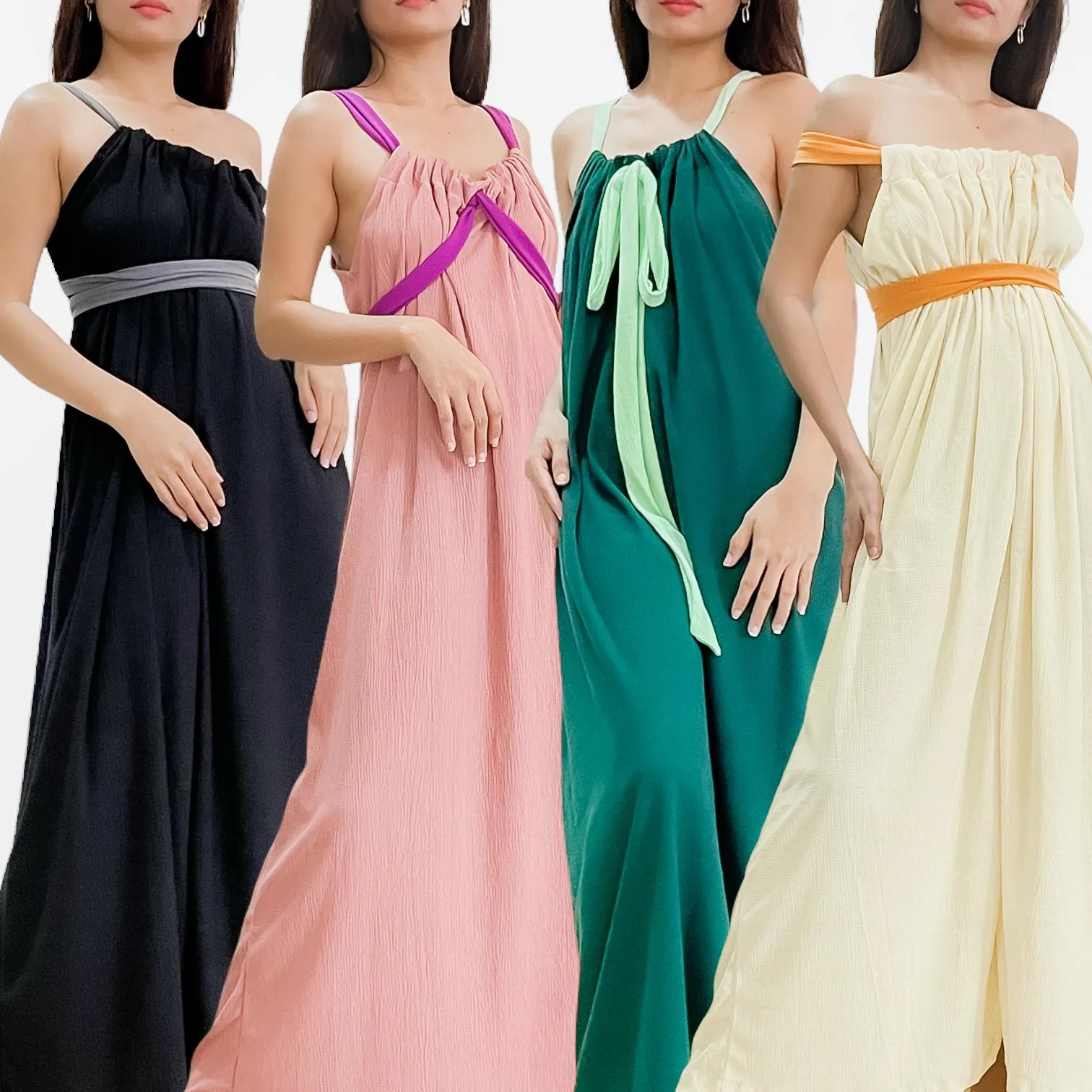 JULIA Textured  Knit Multiway Maxi Dress