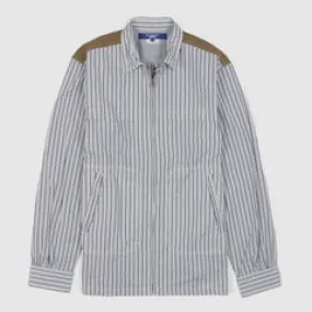 Junya Watanabe Man Striped Full Zip Overshirt Jacket