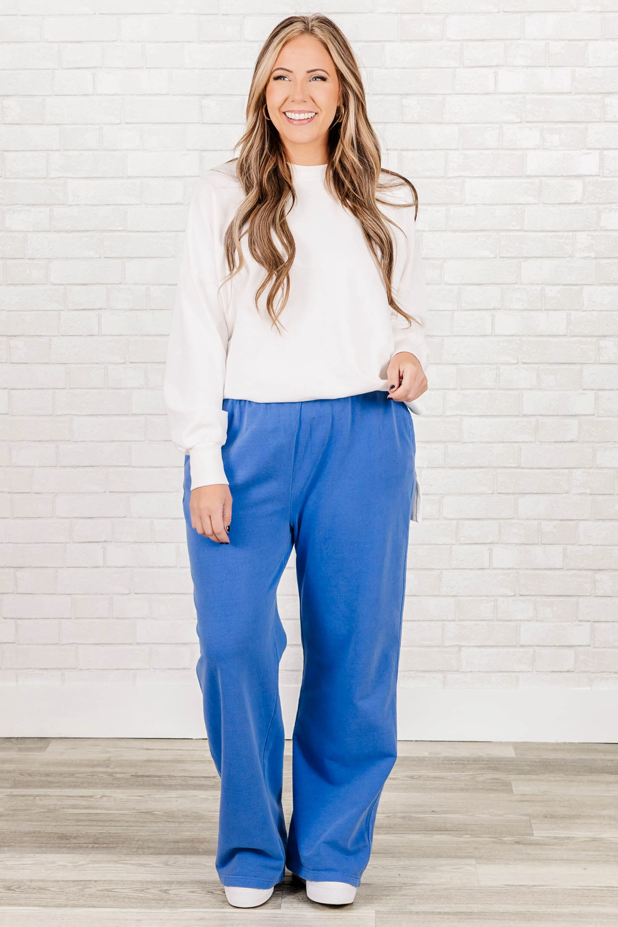 Keeping It Simple Pants, Bright Blue