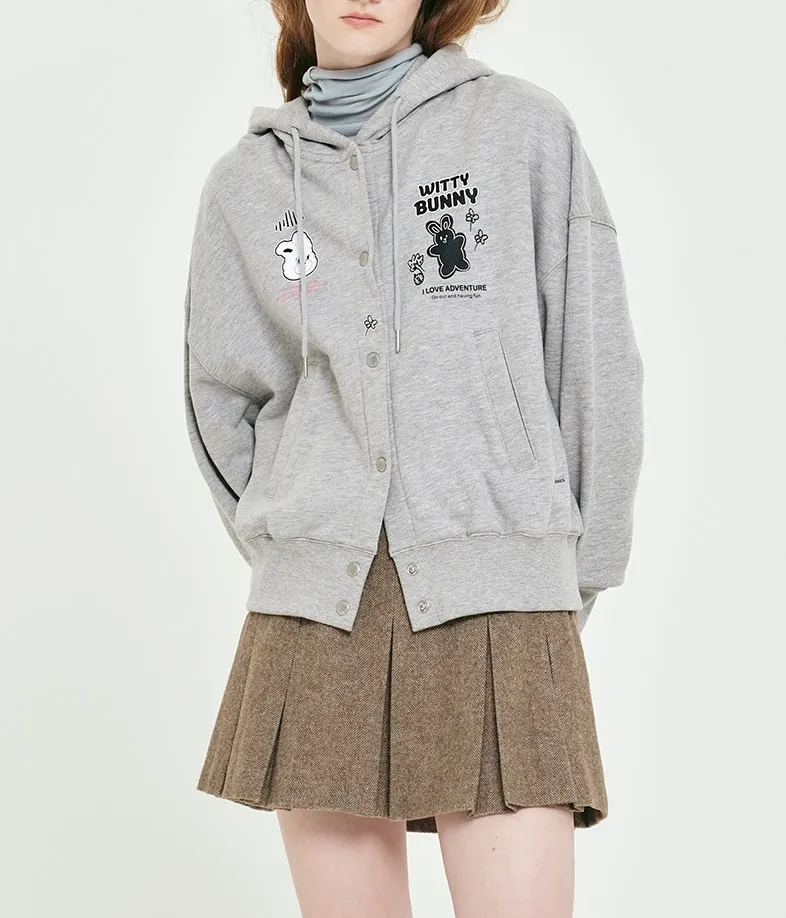 KIRSH  |[ KIRSH ]★WITTY BUNNY BUTTON HOODIE ZIP UP