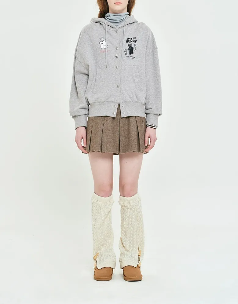 KIRSH  |[ KIRSH ]★WITTY BUNNY BUTTON HOODIE ZIP UP