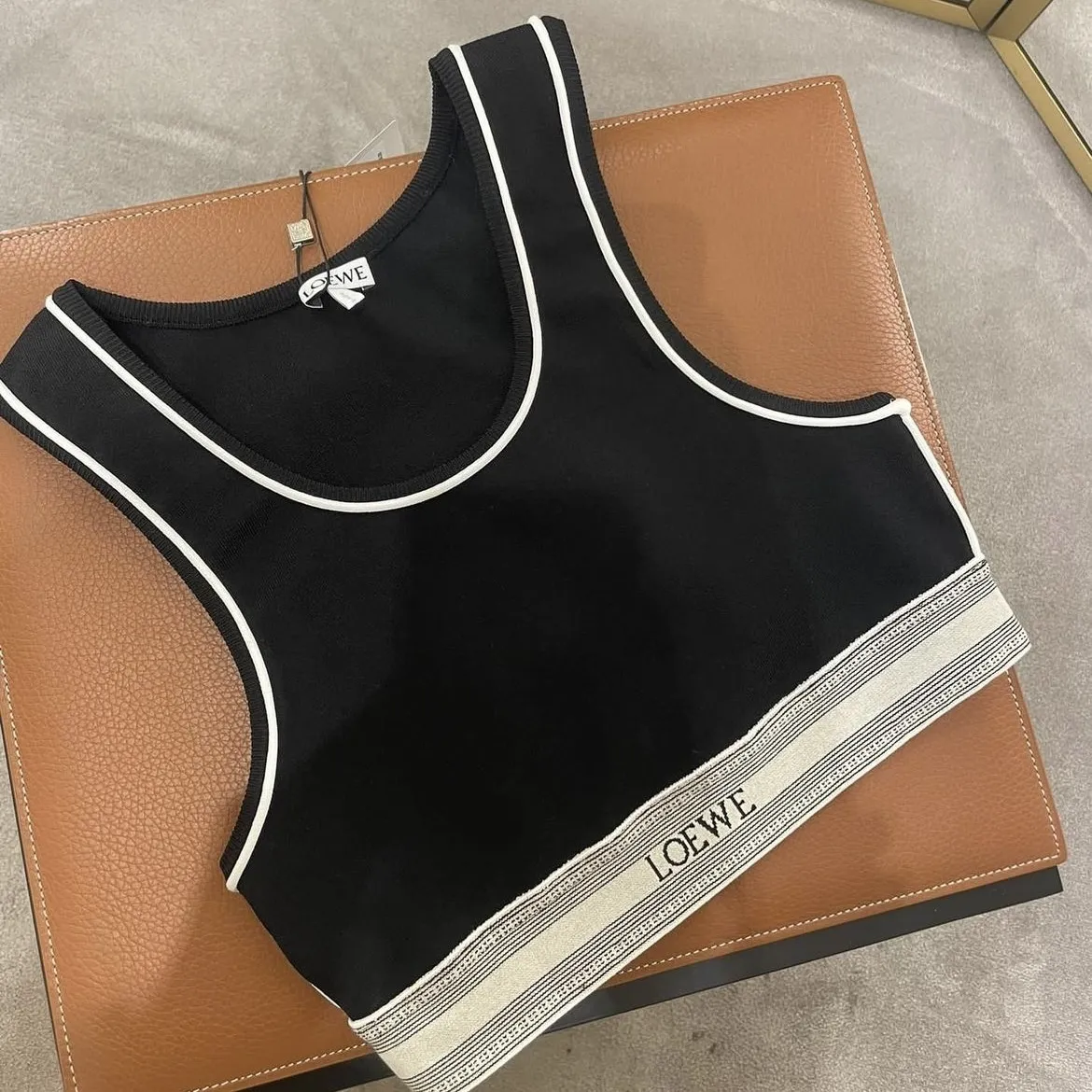 LOEWE  |Cropped tank top in viscose