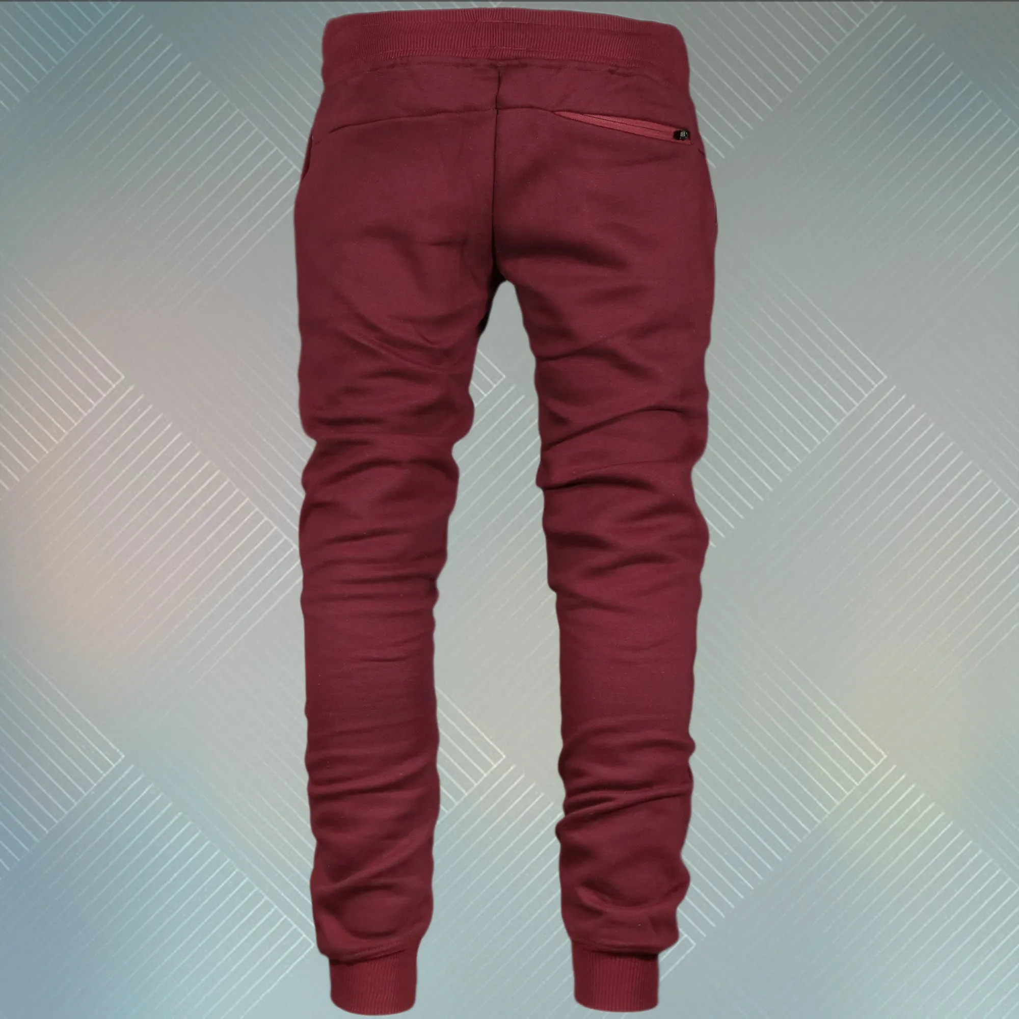 Maroon Unbasic Fleece Stash Pocket Sunset Park Tapered Jogger Pants | Fleece Dark Red Sweatpants